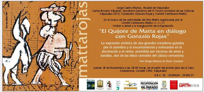 El Quijote de Matta en diálogo con Gonzalo Rojas, se exhibe en Casas de Lo Matta