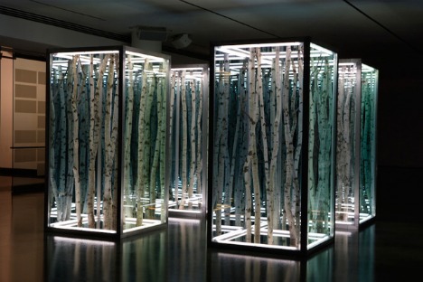 Anthony James: Esculturas de bosques infinitos y luz