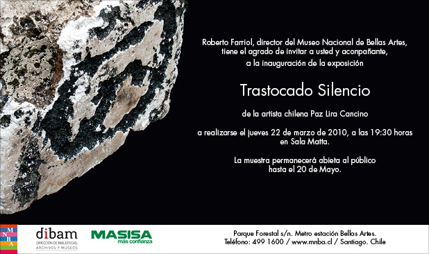 Exposición Trastocado Silencio en Museo Nacional de Bellas Artes